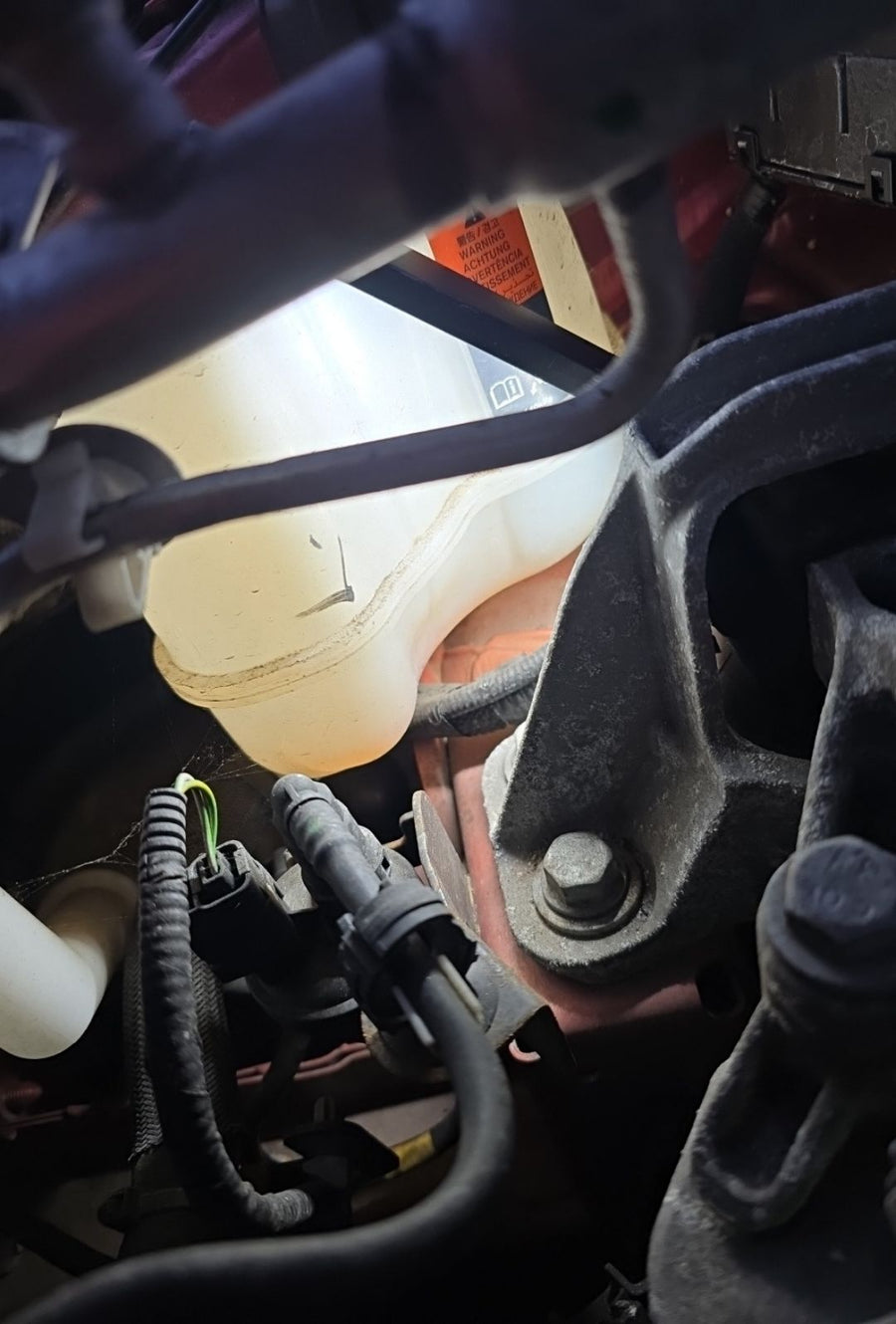 Coolant reservoir totally empty!